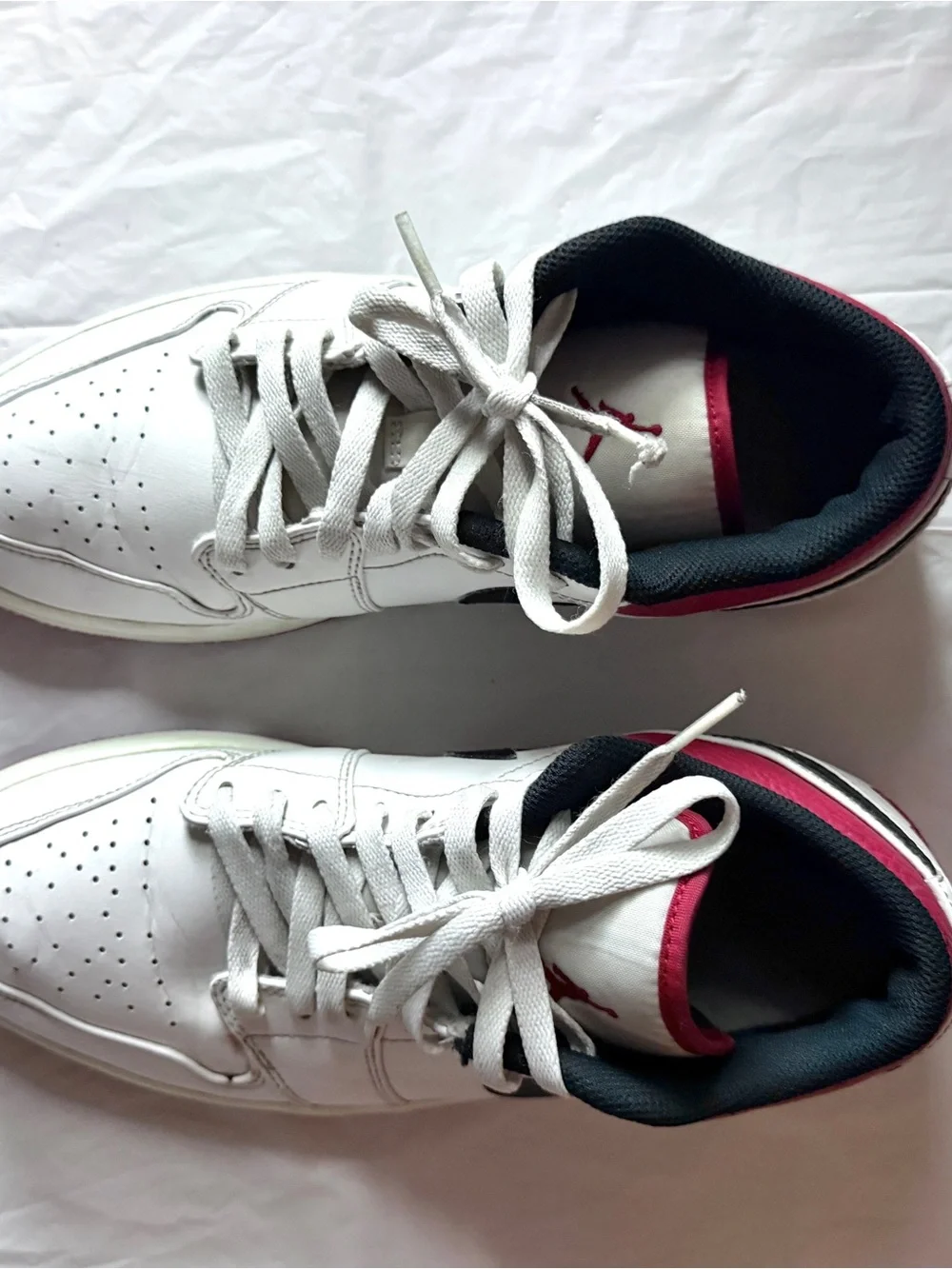 Nike Air Jordan 1 Low White University Red Black Chicago Men Size 9.5 553558-118